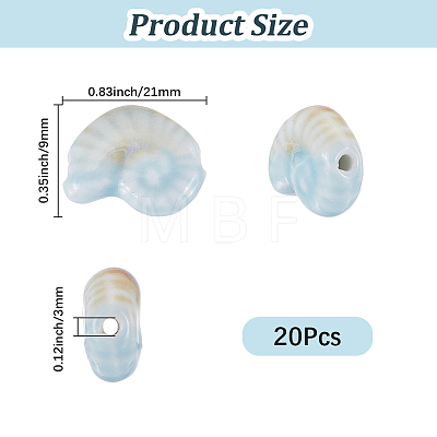 2 Sets Handmade Porcelain Beads for DIY Bracelet Accessories PORC-SP0001-27-1