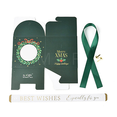 Christmas Wreath Folding Gift Tote Boxes CON-M007-01B-01-1
