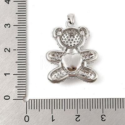 Brass Micro Pave Cubic Zirconia Pendants KK-P300-03P-02-1