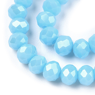 Electroplate Glass Beads Strands EGLA-A034-P4mm-A26-1