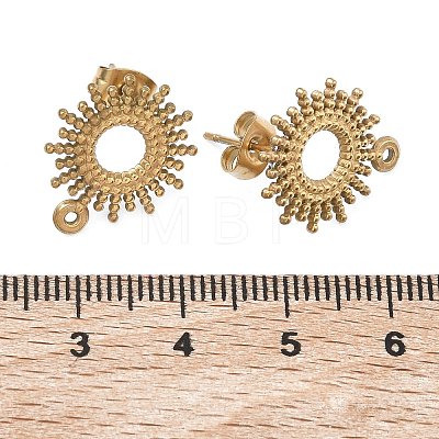 304 Stainless Steel Stud Earring Findings LS-STAS-A139-03B-G-1
