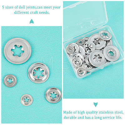   50Pcs 5 Style 304 Stainless Steel Washers DIY-PH0008-70-1