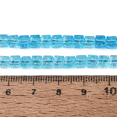 Crackle Transparent Glass Beads Strands GLAA-N062-4mm-04-1