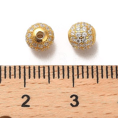 925 Sterling Silver Micro Pave Cubic Zirconia Beads STER-H110-24A-01G-1