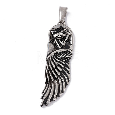 Tibetan Style 304 Stainless Steel Big Pendants STAS-H170-07AS-1