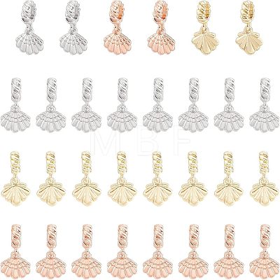 SUPERFINDINGS 30Pcs 3 Colors Rack Plating Alloy European Dangle Charms MPDL-FH0001-04-1