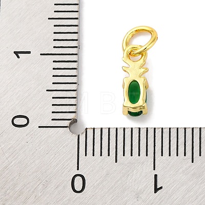 Rack Plating Brass Micro Pave Cubic Zirconia Charms KK-F881-03G-02-1