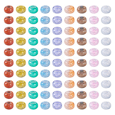 Transparent Crackle Acrylic Beads CACR-TAC0003-1