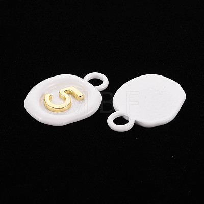 Spray Painted Alloy Pendants PALLOY-Q433-035C-RS-1