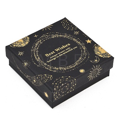 Gold Stamping Planet Cardboard Jewelry Packaging Boxes CON-T002-01F-1