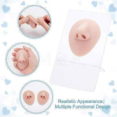 ARRICRAFT 2Pcs Soft Silicone Nose Flexible Model Body Part Displays ODIS-AR0001-03-1