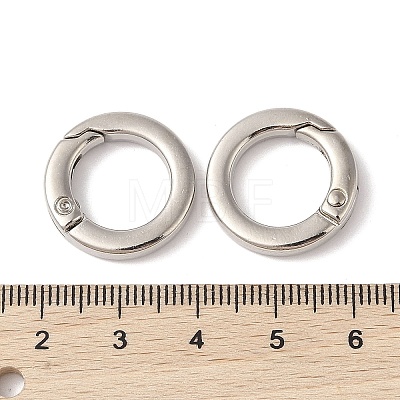 Nickel Plated Alloy Spring Gate Rings FIND-Q104-01A-P-1