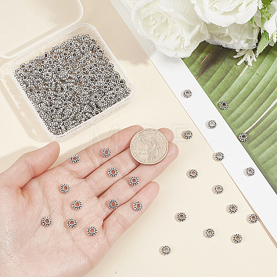 300Pcs Tibetan Style Spacer Beads TIBE-HY0001-15-1