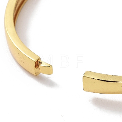Brass Pave FireBrick Glass Hinged Bangles for Women BJEW-Z061-08C-1
