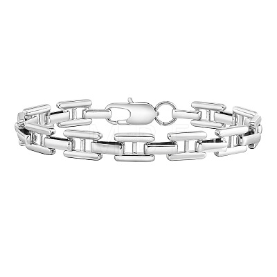 304 Stainless Steel Link Chain Bracelets for Men WGDE8BC-01-1