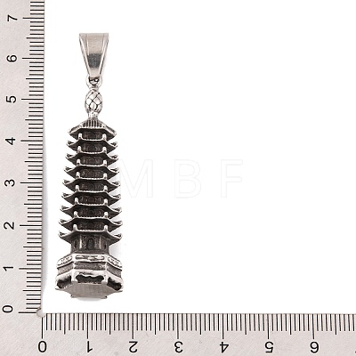 304 Stainless Steel Big Pendants STAS-K283-29AS-1