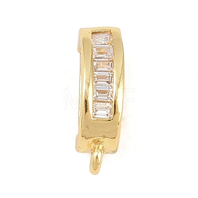 Brass Micro Pave Clear Cubic Zirconia Enhancer Shortener Pendant Bails KK-Z151-02G-1