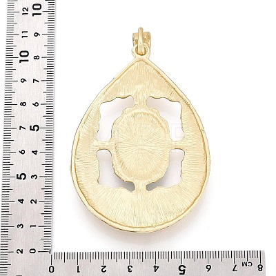 Alloy Pave Resin Big Pendants PALLOY-N179-73MG-1