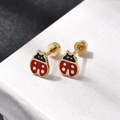 304 Stainless Steel Stud Earrings EJEW-F396-02D-G-1