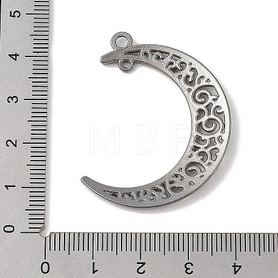 Tibetan Style Alloy Hollow Moon Links TIBEP-5312-B-FF-1