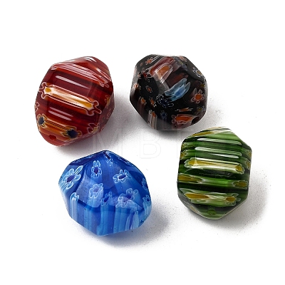 Handmade Millefiori Glass Beads LAMP-C025-01-1