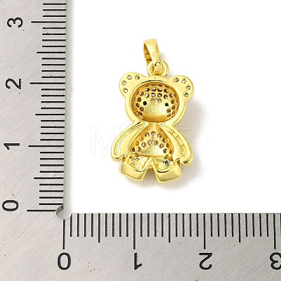 Brass Micro Pave Cubic Zirconia Pendants KK-Z042-30G-04-1