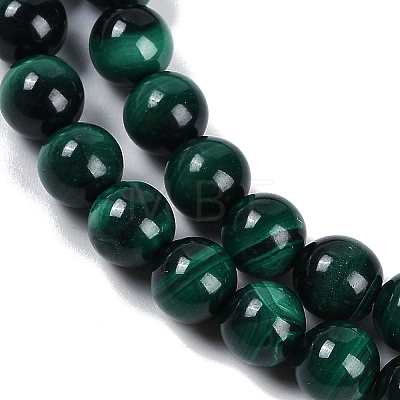 Natural Malachite Beads Strands G-F461-05-8mm-1