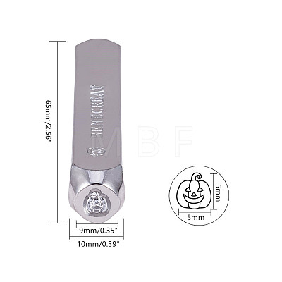 Iron Metal Stamps AJEW-BC0005-39E-1