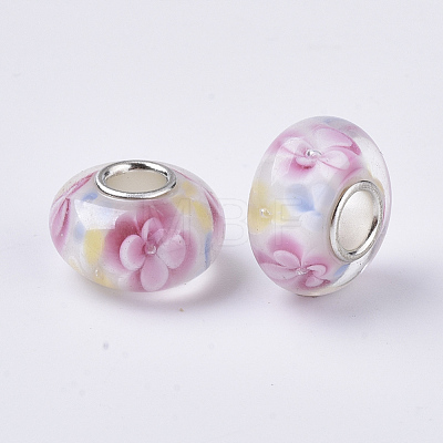 Handmade Lampwork European Beads LAMP-S193-004F-1