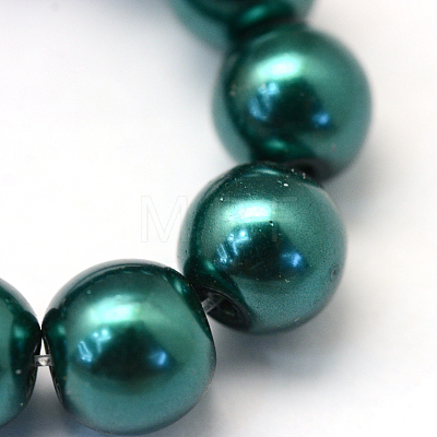 Baking Painted Pearlized Glass Pearl Round Bead Strands HY-Q003-6mm-79-1