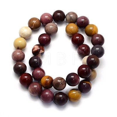 Natural Mookaite Round Beads Strands X-G-O047-12-8mm-1