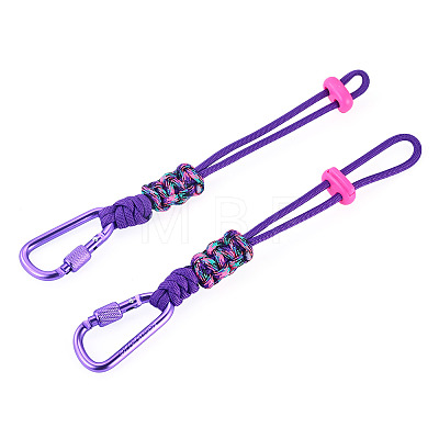 Polyester Cord Ropes Pendant Decorations HJEW-TADJ0022-02B-1
