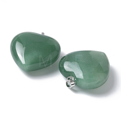 Natural Green Aventurine Pendants G-A259-02P-05-1