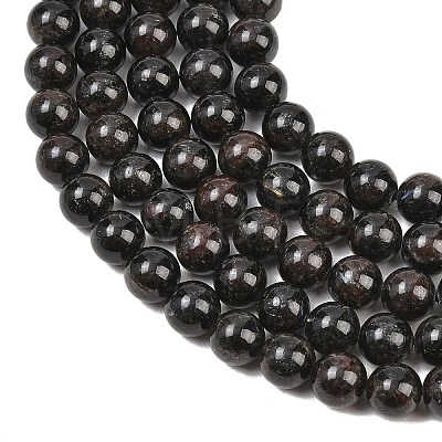 Natural Glaucophane Beads Strands G-F836-A01-8mm-1