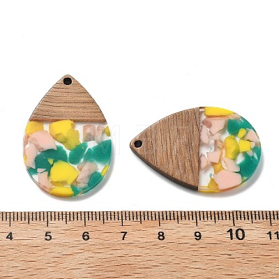 Resin and Walnut Pendants LS-FIND-R051-15F-1