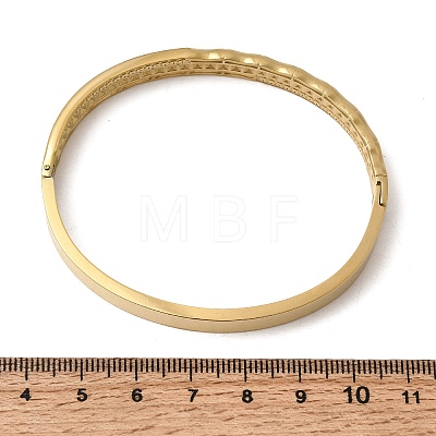 304 Stainless Steel Rhinestone Hinged Bangles for Women BJEW-B168-10G-1