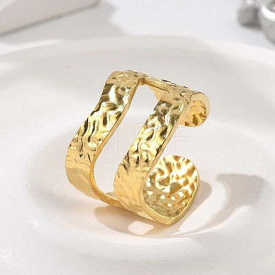 304 Stainless Steel Open Cuff Rings RJEW-R014-02G-02-1
