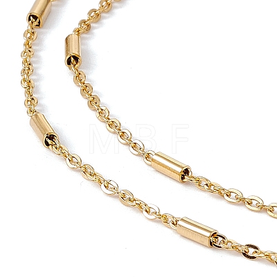 201 Stainless Steel Satellite Chain Necklace for Men Women NJEW-P268-A23-2X5-1
