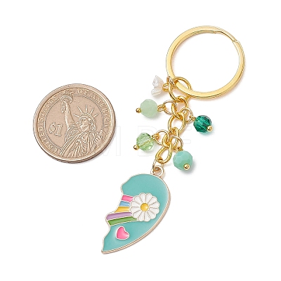 2Pcs Alloy Enamel Charm Keychains KEYC-JKC01093-1