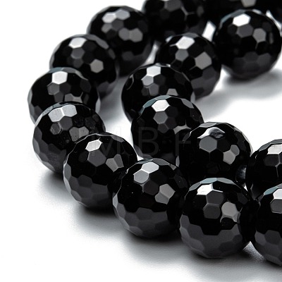Natural Black Onyx Beads Strands G-Z024-03C-1
