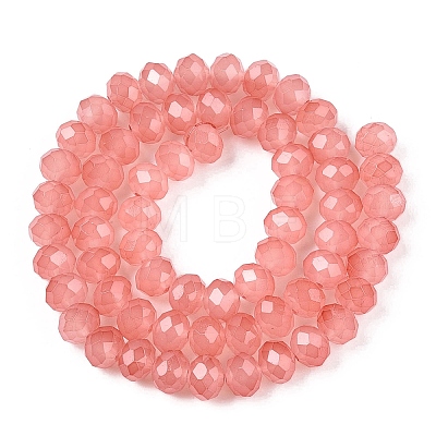 Baking Painted Imitation Jade Glass Bead Strands DGLA-A034-J8MM-A31-1