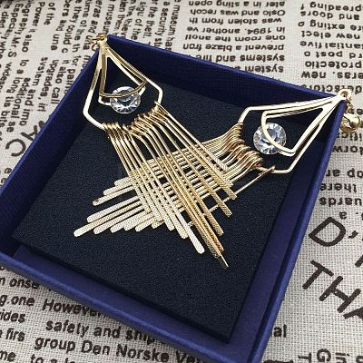Alloy & Crystal Rhinestone Tassel Clip-on Earrings WGB30F2-01-1