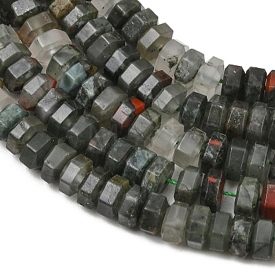 Natural African Bloodstone Beads Strands G-G317-A29-3X6MM-1