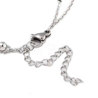 Stainless Steel Pendants Necklaces NJEW-U003-01G-P-1