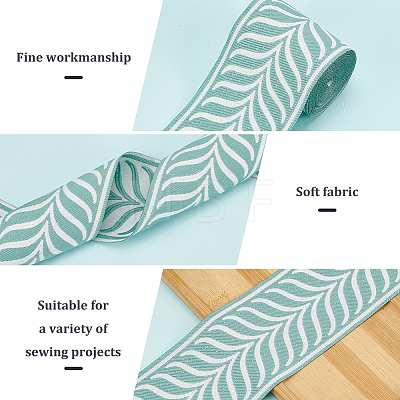 Polyester Jacquard Leaf Ribbon SRIB-FG0001-21C-1