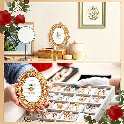 Retro Resin Oval Ring Display Stand AJEW-WH0410-477-1