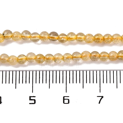 Natural Gold Rutilated Quartz Beads Strands G-A235-B06-01-1