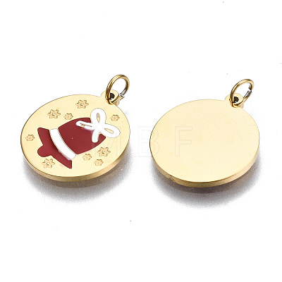 316 Surgical Stainless Steel Enamel Charms STAS-S116-390G-1