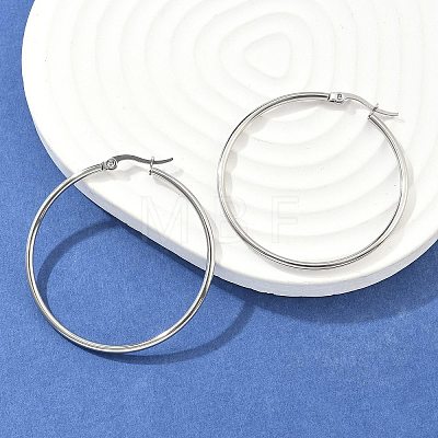 Tarnish Resistant 304 Stainless Steel Big Hoop Earrings EJEW-F105-06P-1