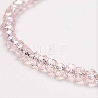 Faceted Glass Bead Anklets AJEW-AN00196-1